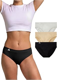 Balanced Tech Women's 3 Pack Classic Seamless Hipster Brief Bikini Shorts