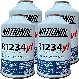 R1234YF Automotive Replacement | 8oz Self-Sealing Can for AC Recharging (4 Cans)