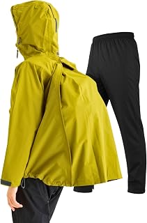 Benke Women's Rain Wear Top and Bottom (20,000 mm Water Pressure Resistance, Comfortable Even in Heavy Rain), Waterproof, Rain Gear, Bicycle, Rain Pants, Mountain Climbing, Fishing, Biking, Commuting