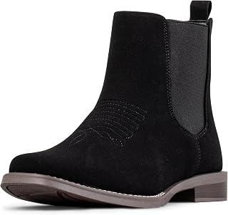 J's.o.l.e Western Cowboy Boots for Men Square Toe Stylish Ankle Chelsea Boots