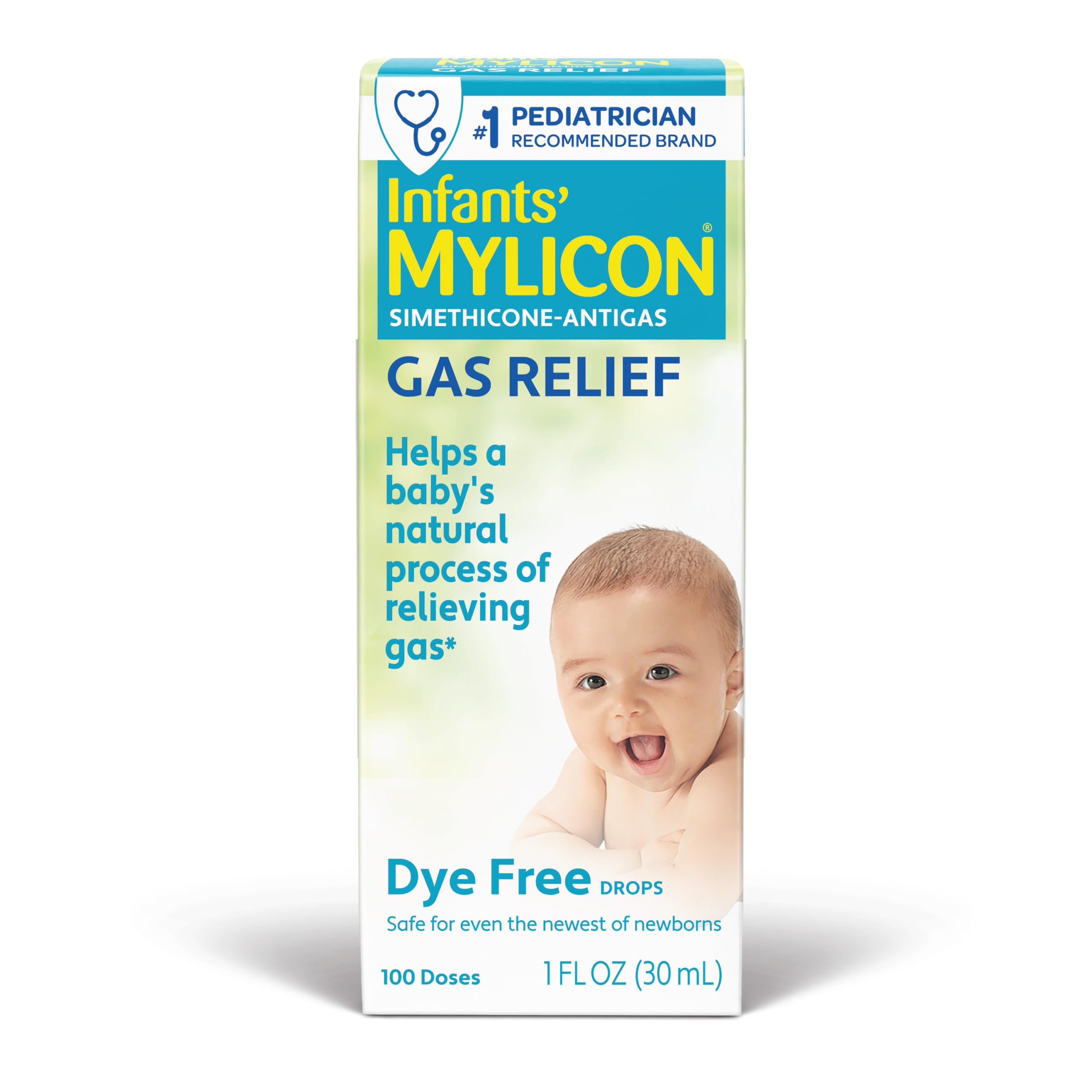 MYLICON Gas Relief Drops for Infants and Babies, Dye Free Formula, 1 Fl Oz. | Ge