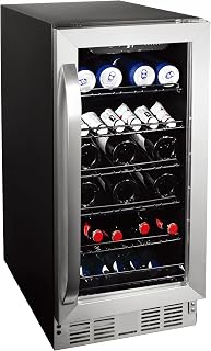 Frigidaire, 24" Wide 5.1 Cu Ft Capacity, Built-in Under Counter Beverage Fridge, Glass Front