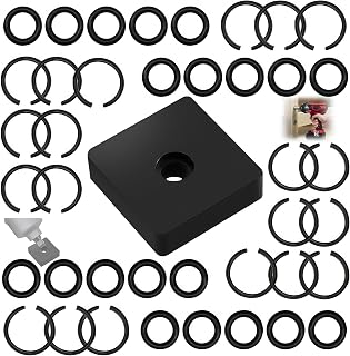(20 Sets) 3/8" Impact Retaining Ring Clip Impact Friction Ring with O-Ring | for Milwaukee Electric/Pneumatic Type Impact Wrench, Retainer Ring Anvil Install Tool Included