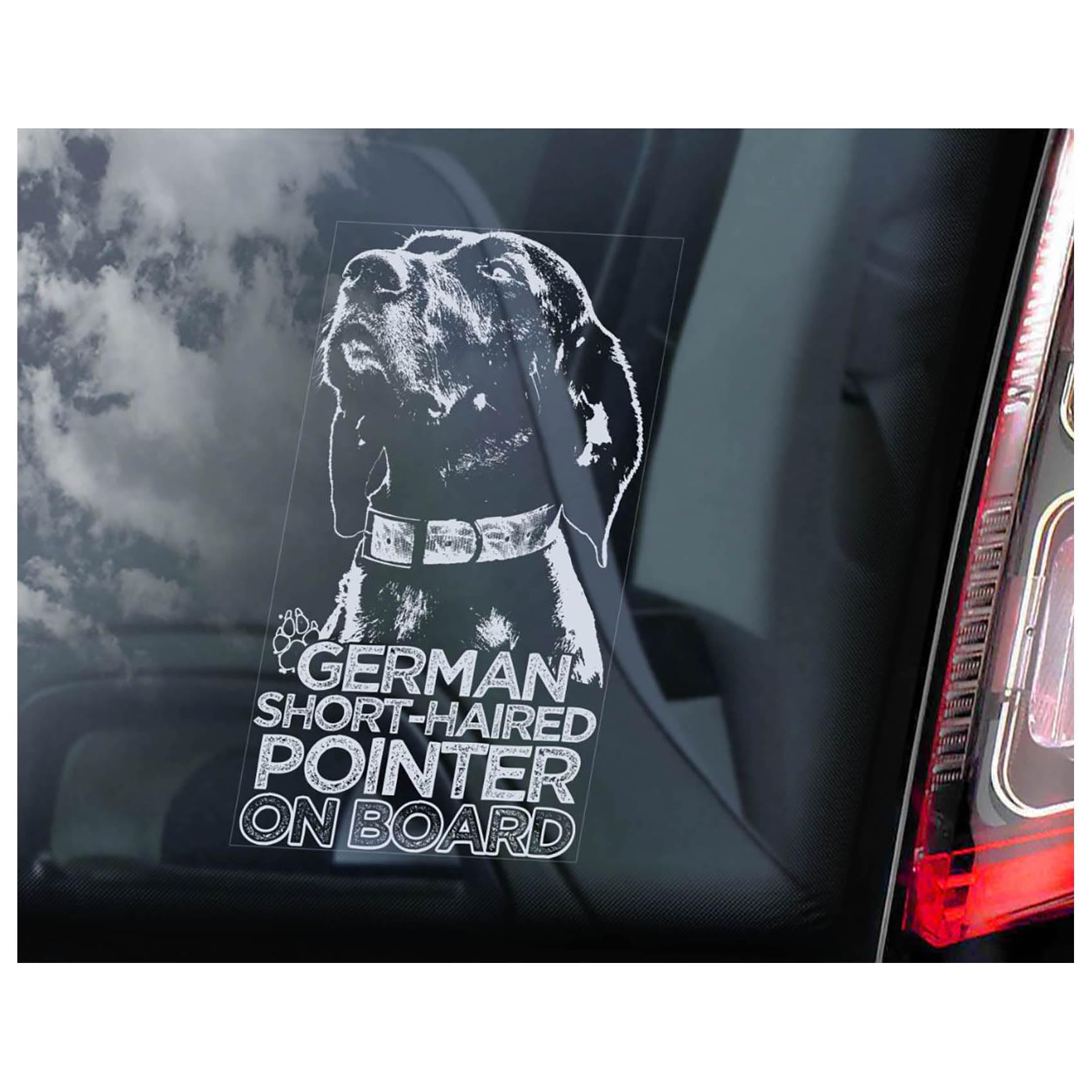 German Shorthaired Pointer Sticker, Car Window Sign, Laptop Decal, Pet Dog Owner