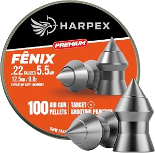Harpex Fenix Premium .22 Caliber | .25 Caliber Airgun Pellets – Lightweight Precision Lead – High Accuracy for Target Shooting & Small Game – Consistent Performance (22Cal 100ct)