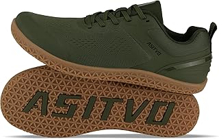 ASITVO Wide Barefoot Shoes Men Gym Zero Drop Sole Minimalist Cross Trainer Width Toe Box Sneakers Grounding Knit No-Sew Upper TPU Toe and Heel Colorful