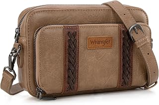 Wrangler(ラングラー) 斜めがけバッグ レディース ショルダーバッグ スモール マルチポケット クロスオーバーバッグ 調節可能なストラップ付き