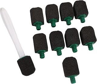 Toilet Cleaning Brush, Strong Bathroom Cleaning Brush, with 10 Replaceable Brush Head, Cleaning Pumice Stone Cleaner Stain Clean Tool