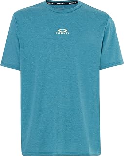 Oakley Bark New SS Men's Shirt, Blue Coral Heather, 3XL