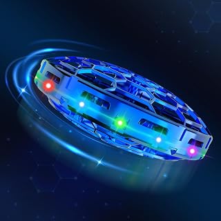 Flying Toy Drone for Kids, 360° Hands Free Motion Sensors Mini Drone with LED Light, Easy Indoor Small UFO Helicopter Toys Flying Ball Drone Cool Toys Gift for 6 7 8 9 10+ Year Old Boys Girls (Blue)