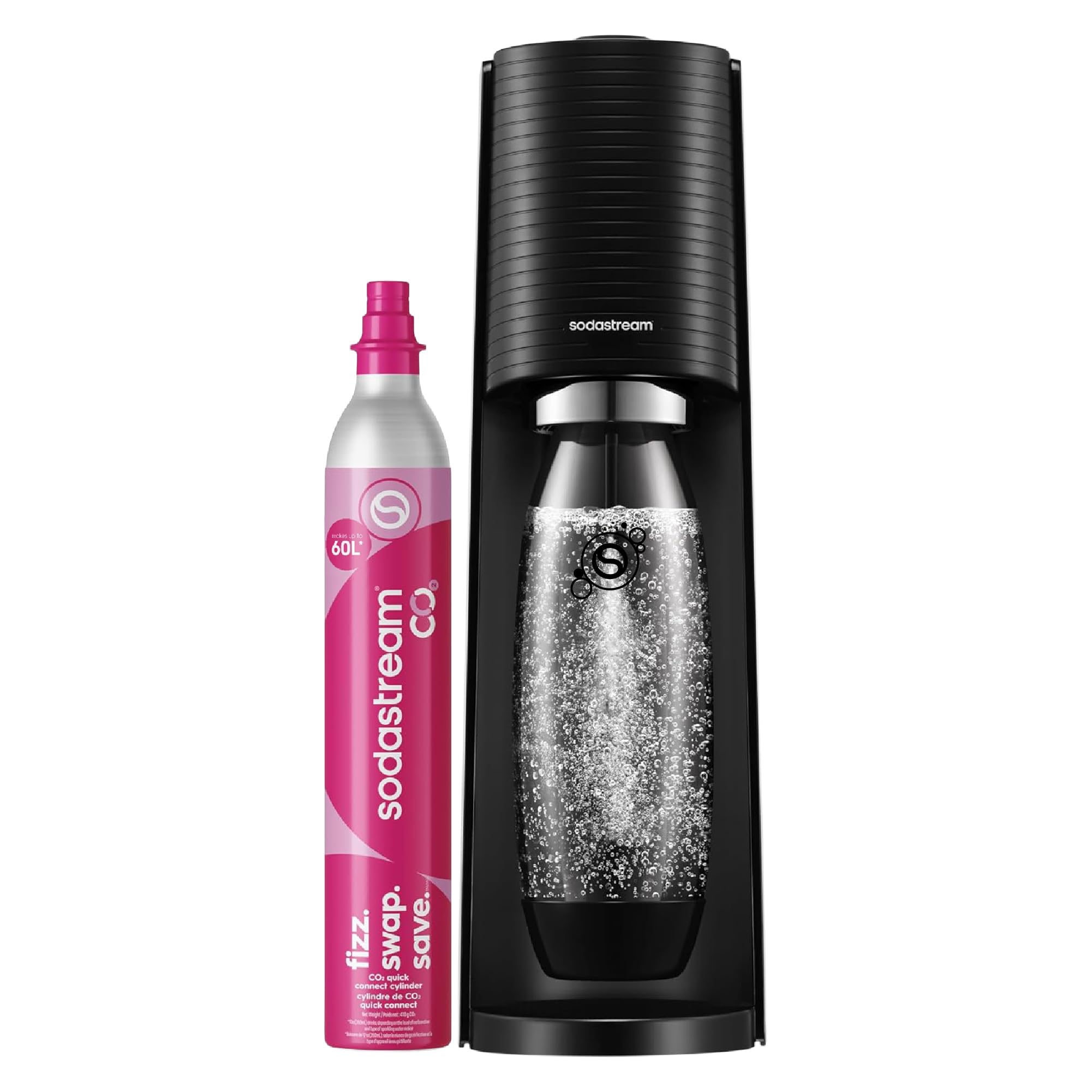 SodaStream TERRA Sparkling Water Maker, Soda Stream Machine Starter Kit with 1 C