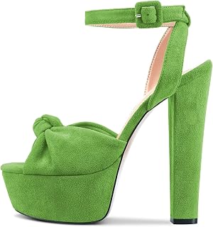 Castamere Women's High Block Chunky Platform Heel Open Toe Straps Ankle Bow Tie Sandals