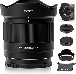 VILTROX 20mm F2.8 FE, 20mm f/2.8 Full Frame Lens for Sony E-Mount, STM Auto Focus Lens for Sony E-Mount A7 A7R A7S A7C A7II A7RII A7SII A7SIII A7III A7RIII A7IV A7RIV A9 A1FX3 A7RV ZVE1 A7CR A7CII A93