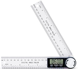 Kirphealy Digital Angle Finder Protractor, 7inch 200mm Measuring Tool | Professional Angle Gauge, Adjustable Angle Ruler, Quick Display, for Carpentry Construction and Home Improvement