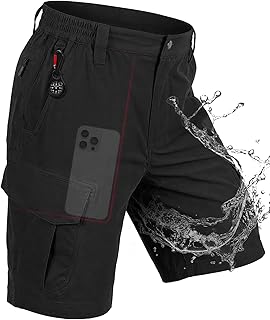 IGOLUMON Pantaloncini cargo da uomo per escursionismo, per viaggi, golf, campeggio, casual