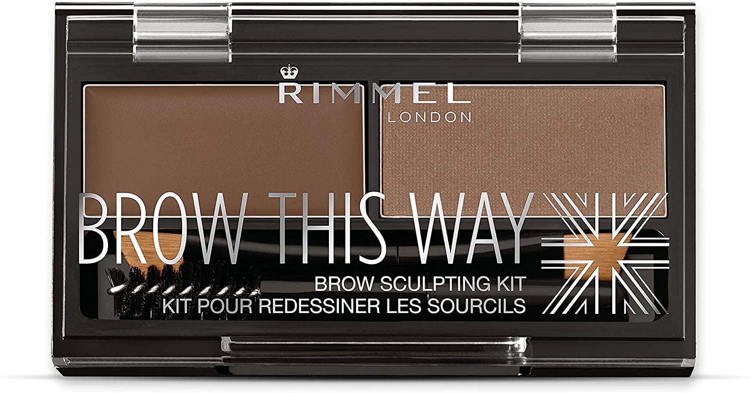 Rimmel London Brown This Way Eyebrow Sculpting Kit, Shade 002 Medium Brown - 1g