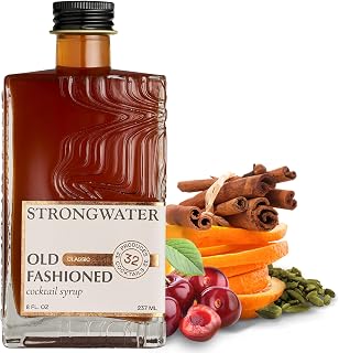 Strongwater Old Fashioned Mix - 1pk, 32 Cocktails - Just Add Bourbon | Award-winning, Handcrafted Old Fashioned Syrup Cocktail Mix Made with Bitters, Orange, Cherry, Organic Demerara Sugar