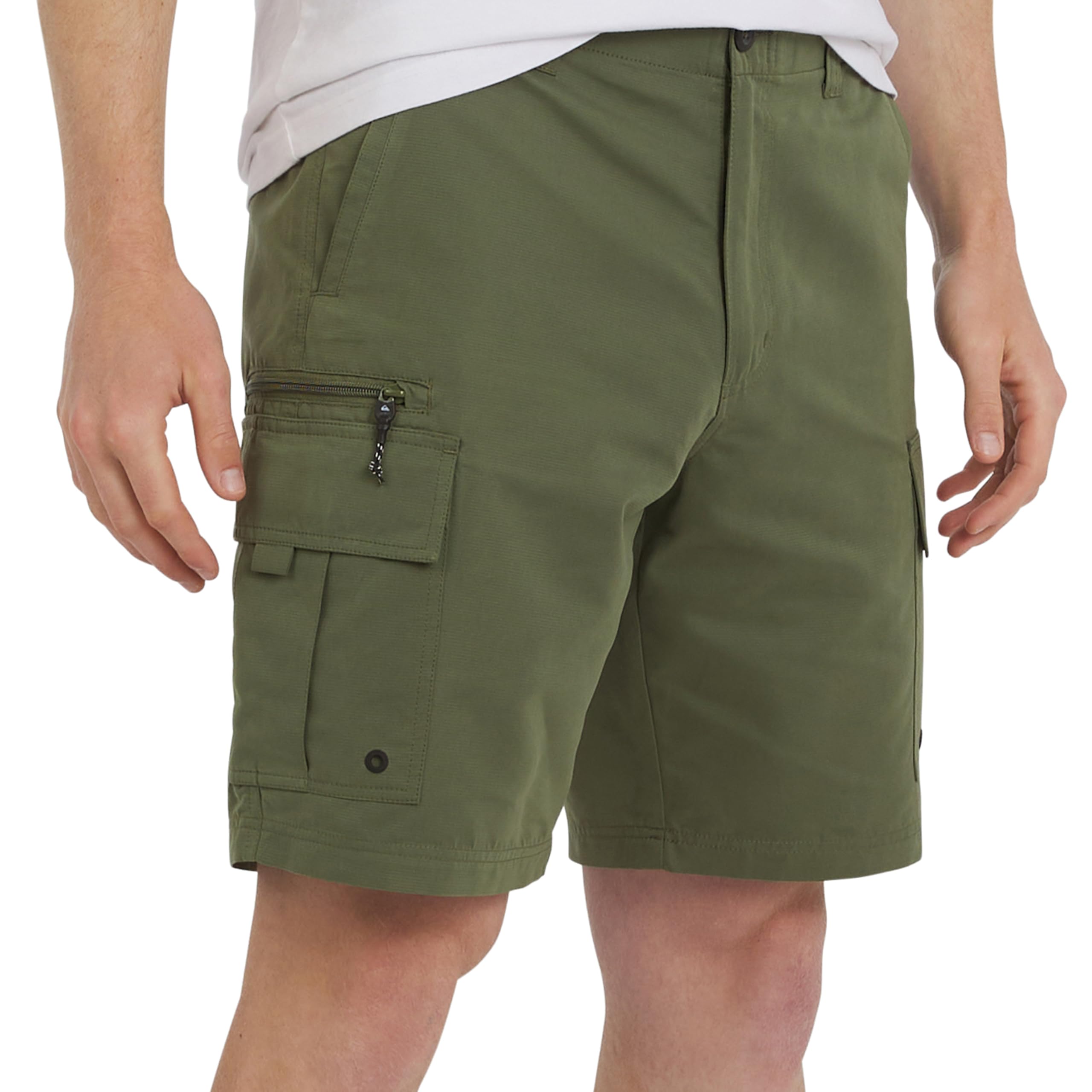 Quiksilver Mens Regular Fit Fixed Waist Water Friendly Active Hybrid Cargo Short