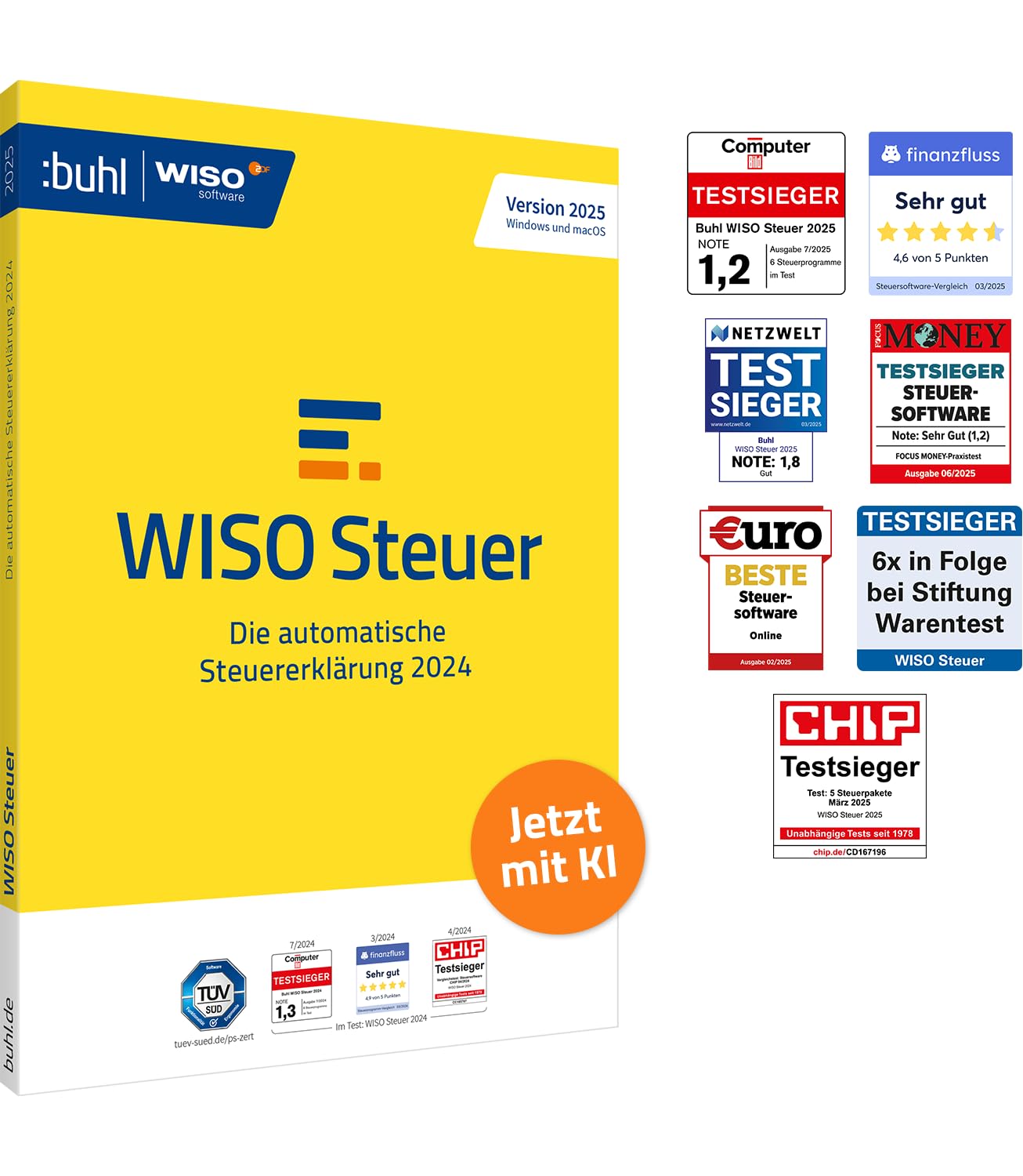 WISO Steuer 2025: Steuererklärung 2024 automatisch gemacht