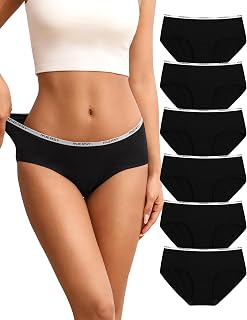 INNERSY Unterhosen Damen Baumwolle Slips Hipster Unterwäsche Frauen 6 Pack