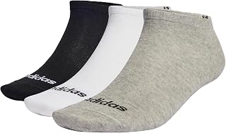 adidas Unisex Fine Linear Low Cut Socks, 3 Pairs