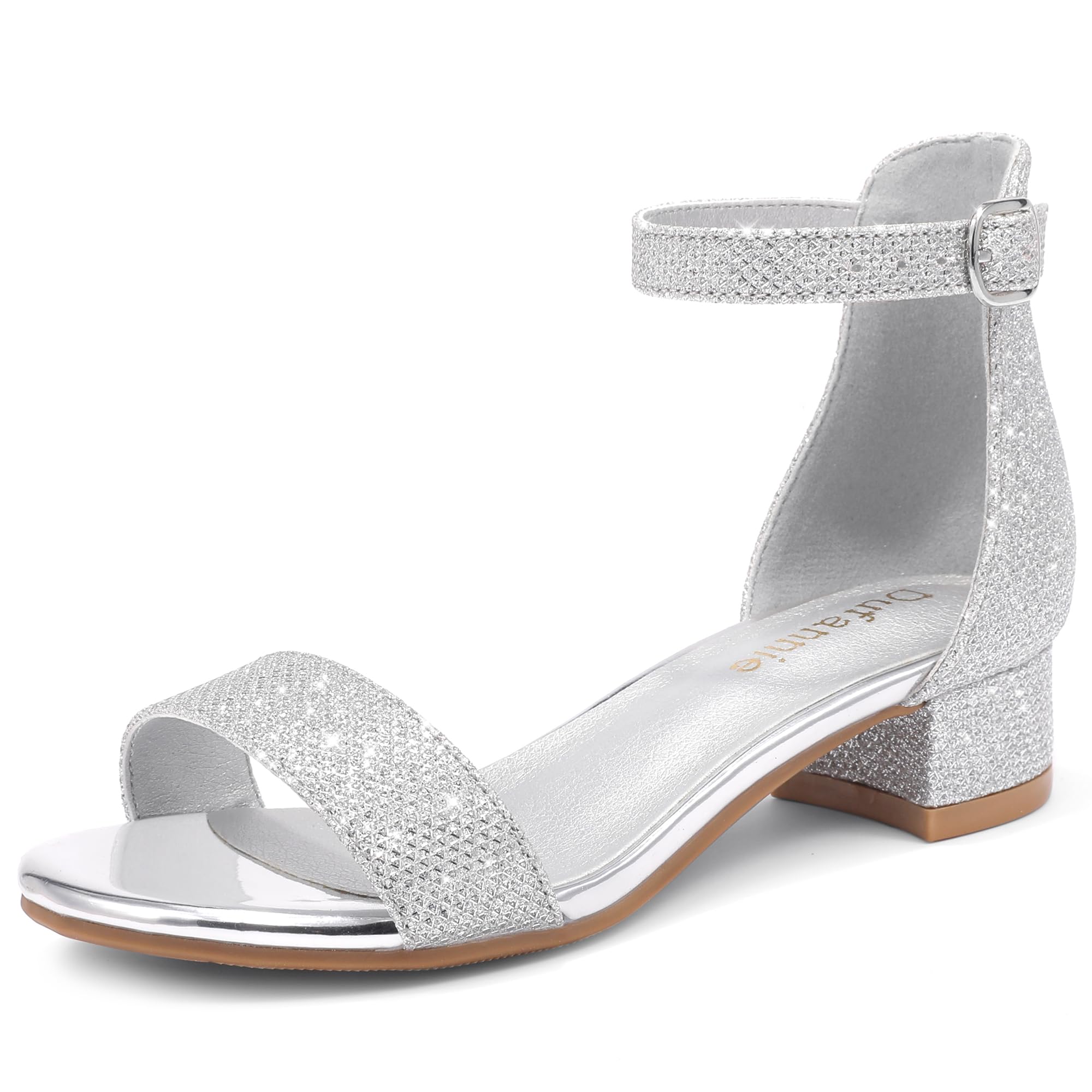 Dufannie Girls Heels Sandals Girls Dress Shoes for Toddler Little Big Kids