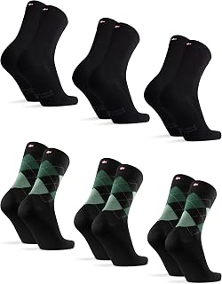 DANISH ENDURANCE Bamboo Socks, Anti Sweat Socks, 3 & 6-pack