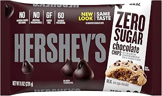 HERSHEY'S Kitchens Baking Chips, Sugar Free Chocolate Chips, Gluten Free, 8 Ounce Bag
