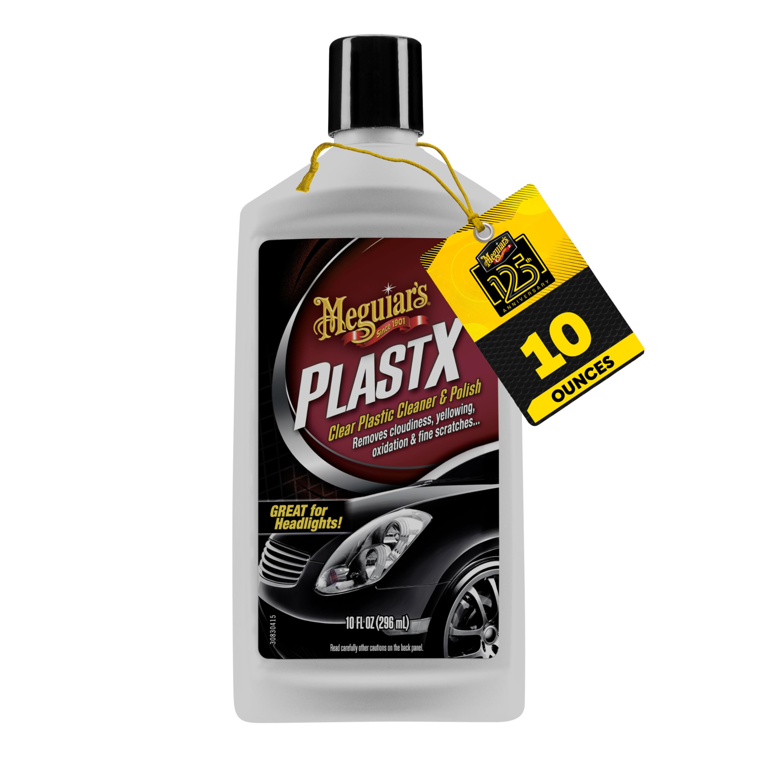 Meguiar's PlastX Clear Plastic Polish Headlight Restoration Polish, 10 Oz | Plas