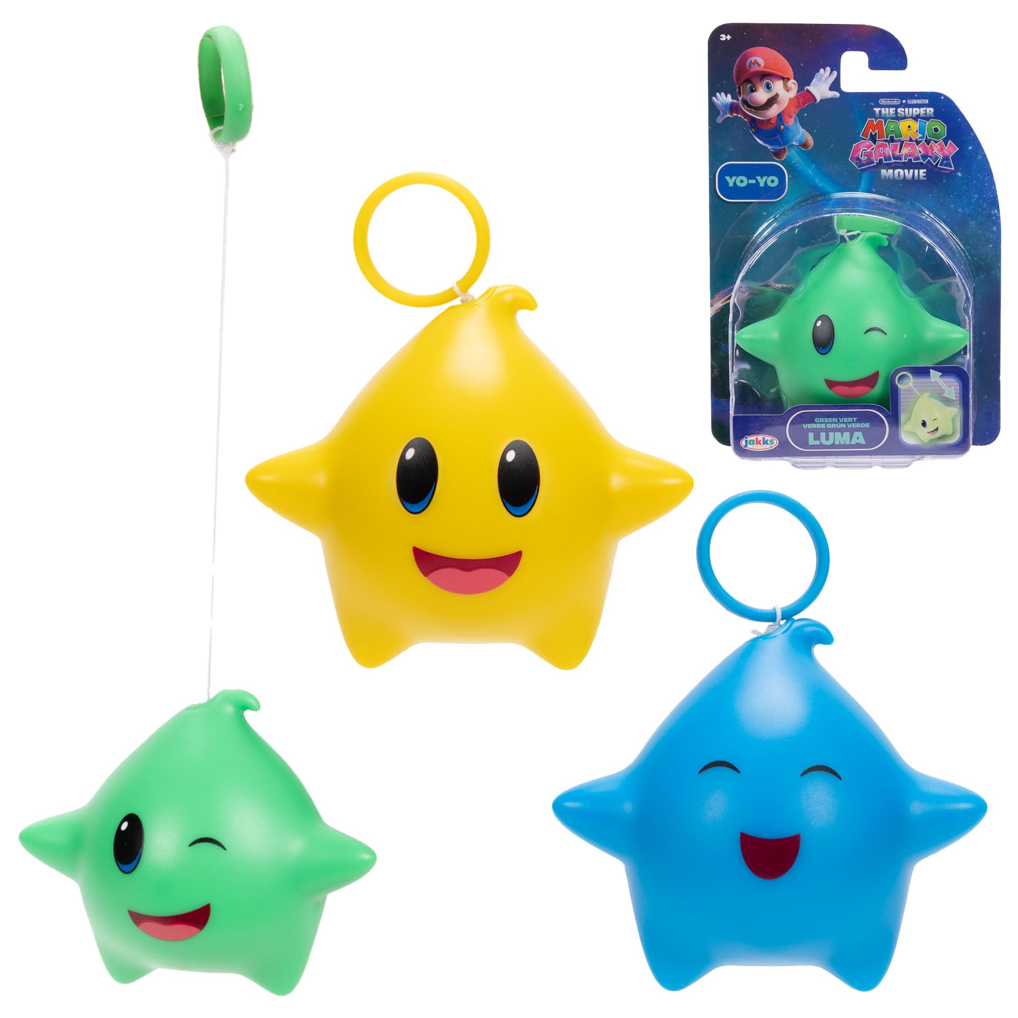 The Super Mario Galaxy Movie – Luma Star Yo-Yo 3-Pack Bundle - Assortment Includ