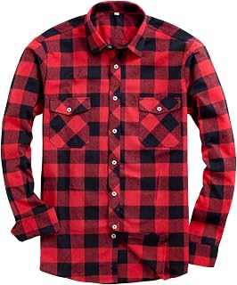 siliteelon Hemd Herren Kariertes Flanellhemd Langarm Baumwolle Arbeitshemd Warm Holzfällerhemd Regular fit Winter Karohemd mit Brusttasche