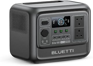 BLUETTI Elite 100 V2 Portable Power Station 1024Wh 1800W for Home & Camping | 3600W Surge, 35% Smaller, 70 Min Fast Charging, 10ms UPS, LiFePO4 Battery Solar Generator for Home Backup, Emergency, Outdoor