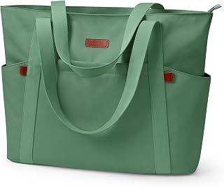 KALIDI Women's Large Handbag with Zipper and Multiple Pockets Lightweight Nylon Handbag for Work School Office Travel Gym