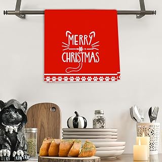 Christmas Towels Home Sweet Home Decorative Buffalo Plaid Towels for Holiday Bathroom Kitchen