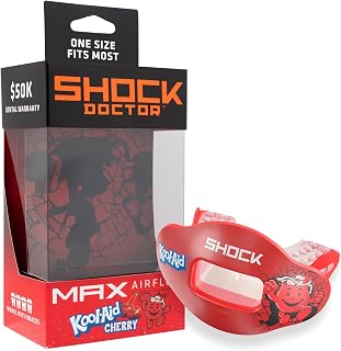 Shock Doctor Kool Aid Lip Guard Mouth Guard - Max Air Flow, Full Mouth Protection Compatible with Braces, Lip Guard, Instant Fit Mouthguard for Football, Hockey, Lacrosse