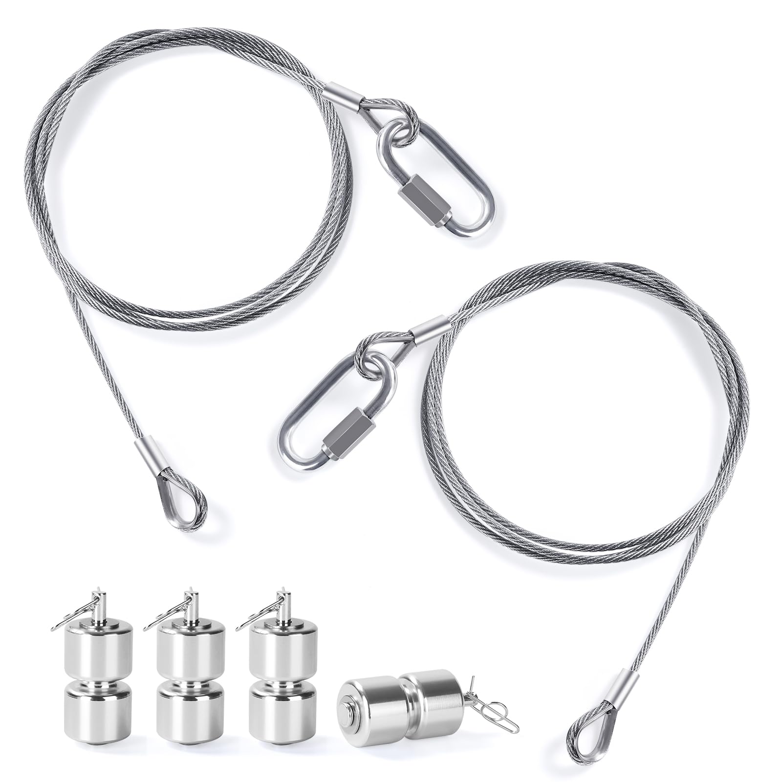 2Pcs Lift Cable Compatible with Gorilla Lift Trailer Gate Assist with EZ Spring 