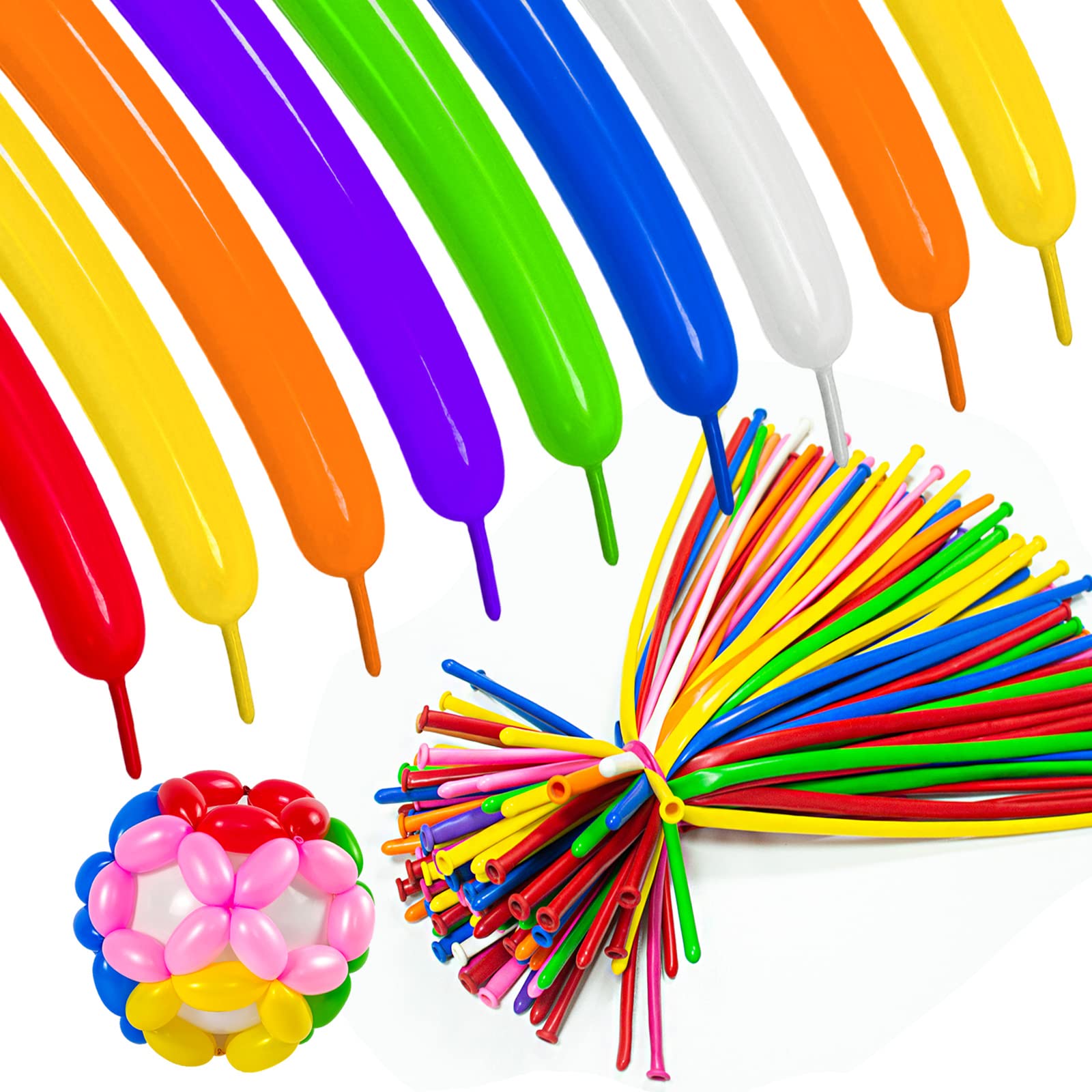 ASIYUHY 260 long balloons 100 Pack Twisting Animal Balloons Assorted Color | Thi
