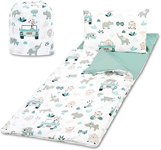 Totsy Baby Children's Sleeping Bag with Pillow and Zip for Babies from 3 to 7 Years – Indoor Sleeping Bag 140 x 75 cm for Nursery Kindergarten Sleeping Bag Type Blanket
