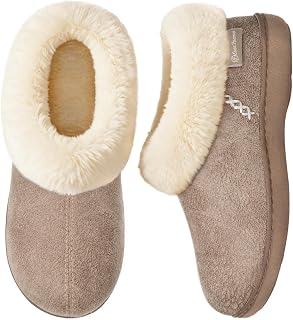 EverFoams Women's Microsuede Winter Slippers House Shoes