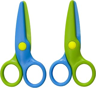 CCR Children Safety Scissors Set Preschool Toddler Scissors Kids for Arts & Crafts, Art Craft Child-Safe,Pack of 2