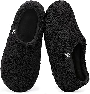 HomeTop Ladies Memory Foam Loafers with Polar Fleece Lining