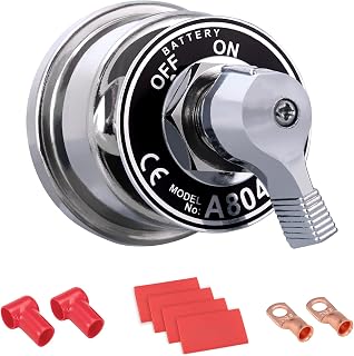 Spurtar Battery Disconnect Switch 12-48V Battery Shut Off Switch 200A High Current Master Battery Power Cut Isolator Kill Switch for Car, Vehicle, Truck, Winch, ATV, RV, Marine, Boat