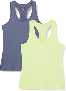Amazon Essentials Women's Scoop Neck Racerback Stretch Quick Dry Sports Top Multipacks