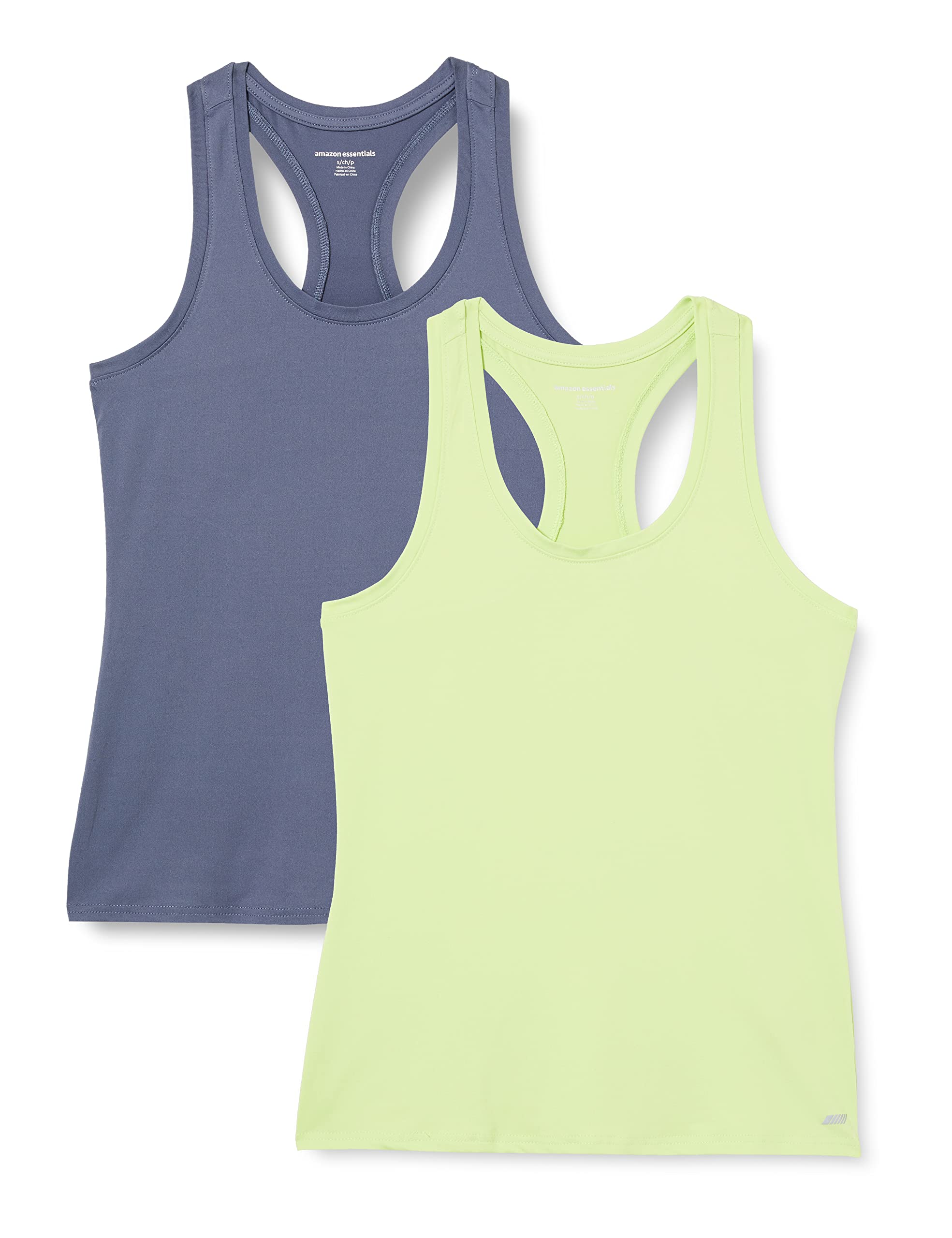 Amazon Essentials Women's Scoop Neck Racerback Stretch Quick Dry Sports Top Mult