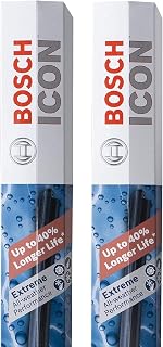 BOSCH 22A22B ICON Beam Wiper Blades - Set of 2 Blades (22A &amp; 22B) | Driver and Passenger Side; Extreme All-Weather Performance and Up to 40% Longer Life