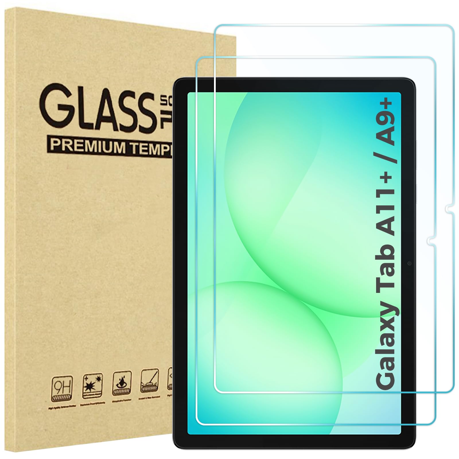 ProCase 2 Pack Screen Protector for Galaxy Tab A11 Plus/Tab A9 Plus | Quality HD