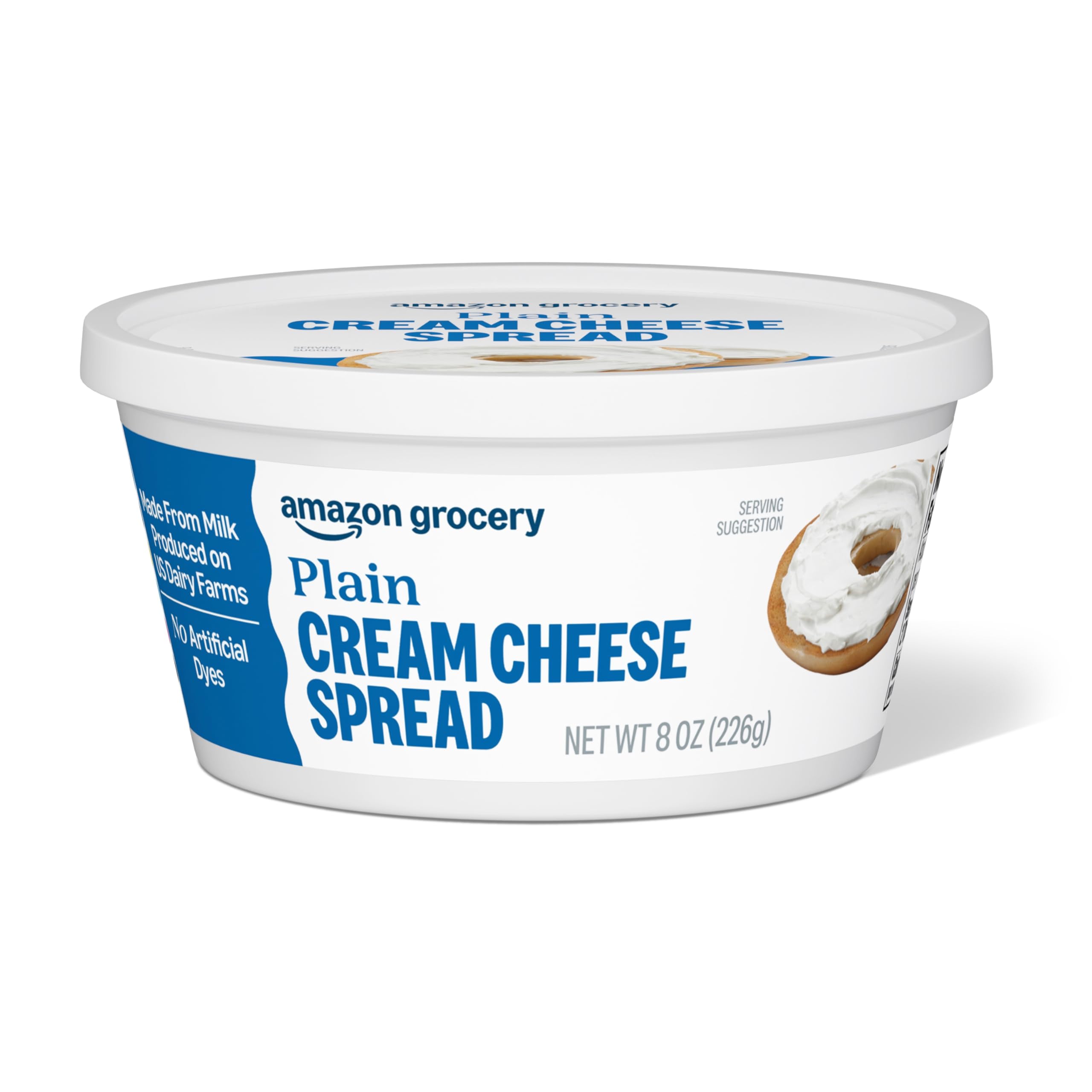 Amazon Grocery, Plain Cream Cheese Spread, 8 Oz