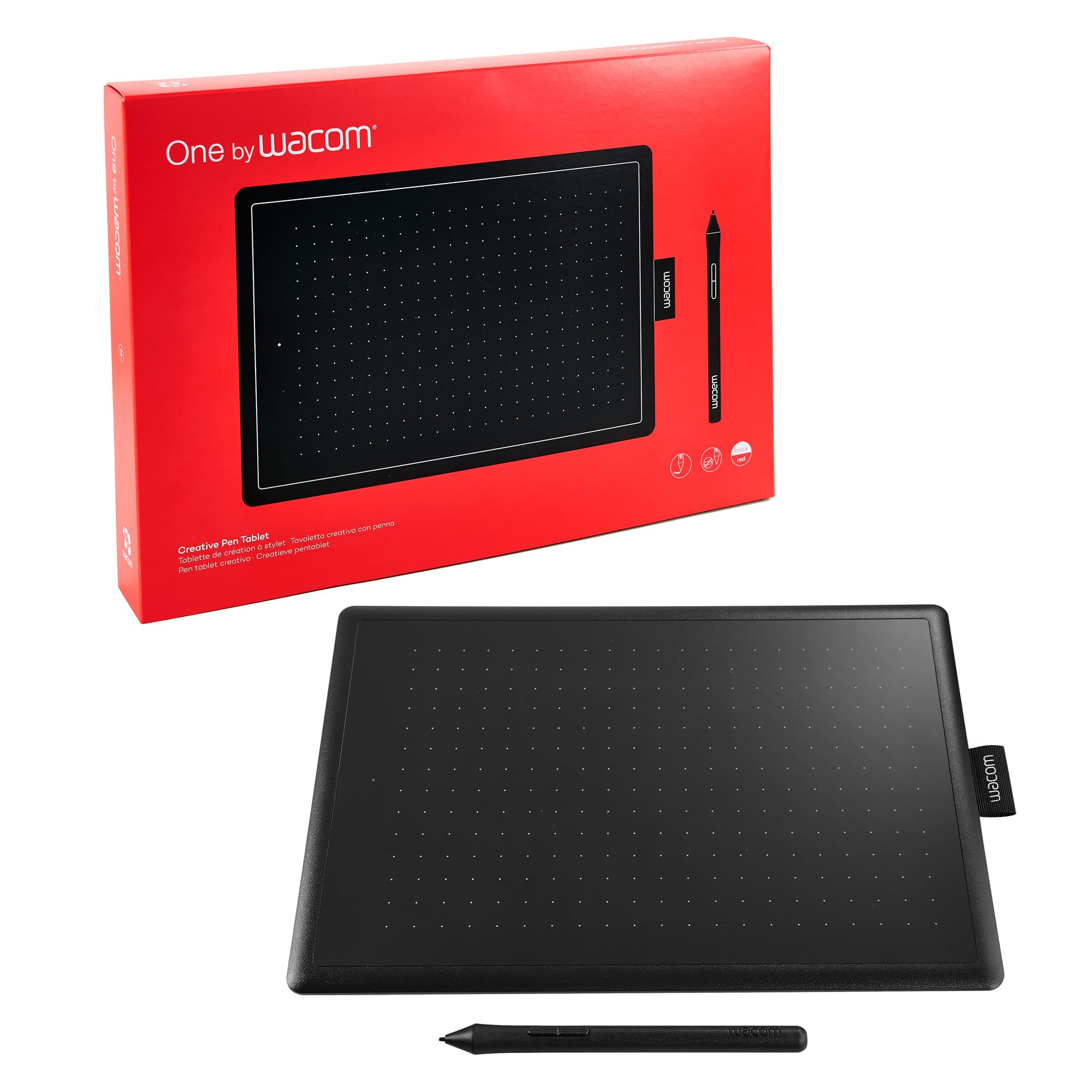 One by Wacom Medium Graphic Tablet with Wacom Pen 2K without battery