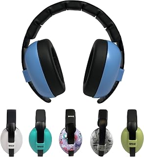 BANZ Baby Ear Muffs Noise Cancelling Headphones, Infant, Sky Blue | Soft adjustable headband and padded ear cups for newborns, infants and toddlers at loud events and travel
