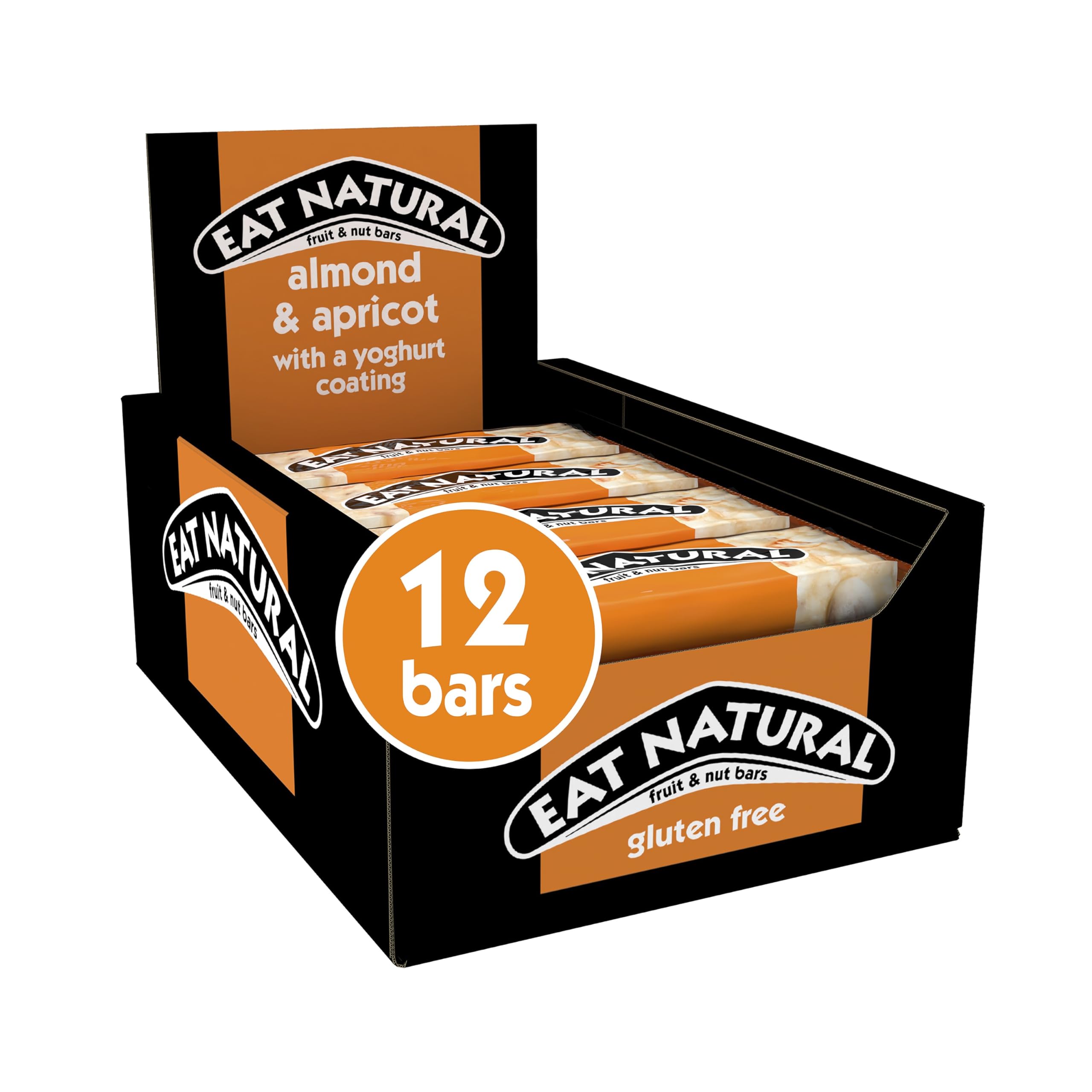 Eat Natural Fruit & Nut Bars, Almond & Apricot, 12x40g | Gluten Free, High Fibre